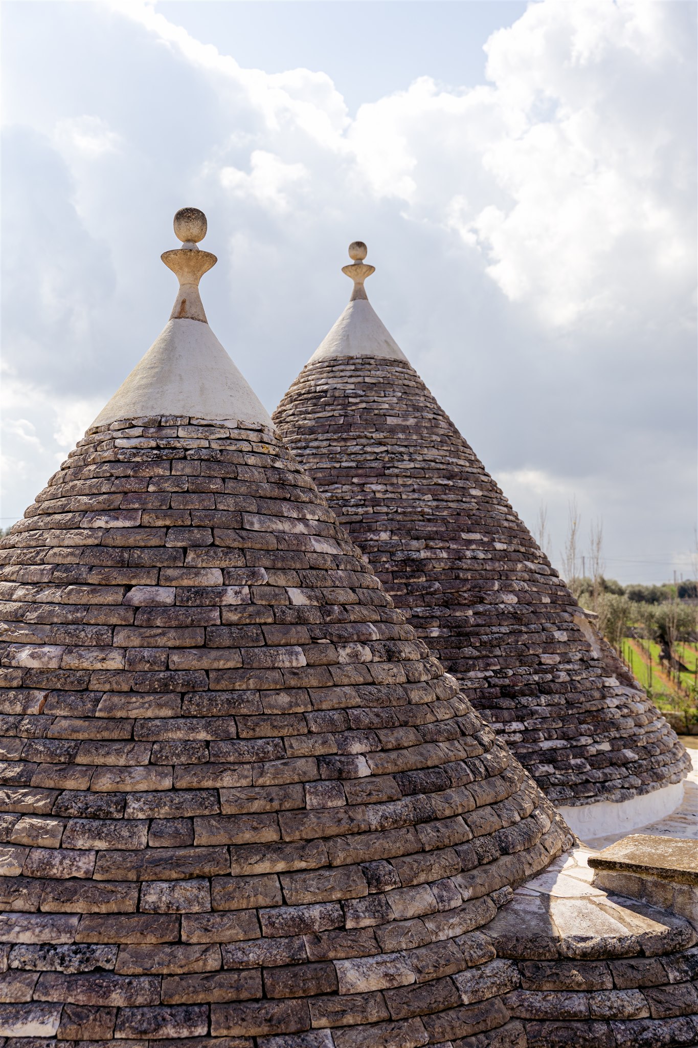 The iconic conical stone roofs of Trullo Petrarolo